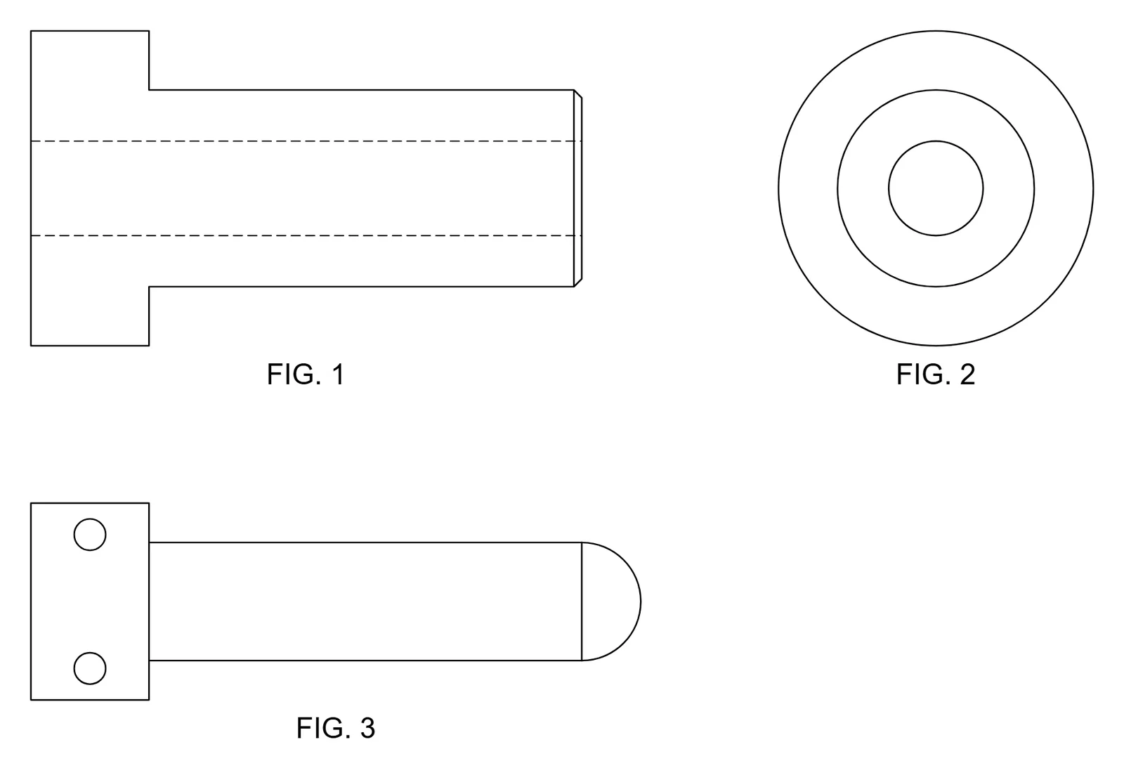 The same drawing turned into a patent figure: geometry only, without dimensions or title block